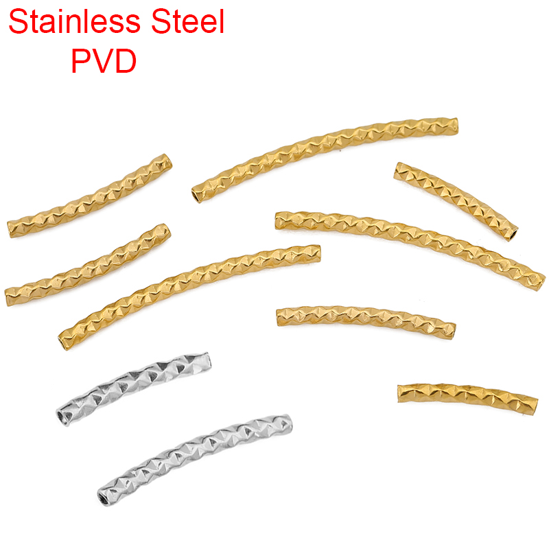 Jewelry Making Youtube - 10pcs PVD Stainless Steel Curved Spacer