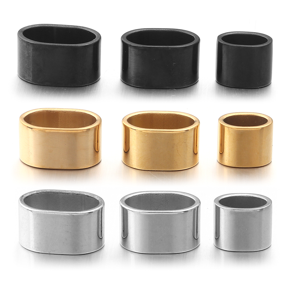 Jewelry Making Youtube - 6pcs Flat Stainless Steel Tube Slider
