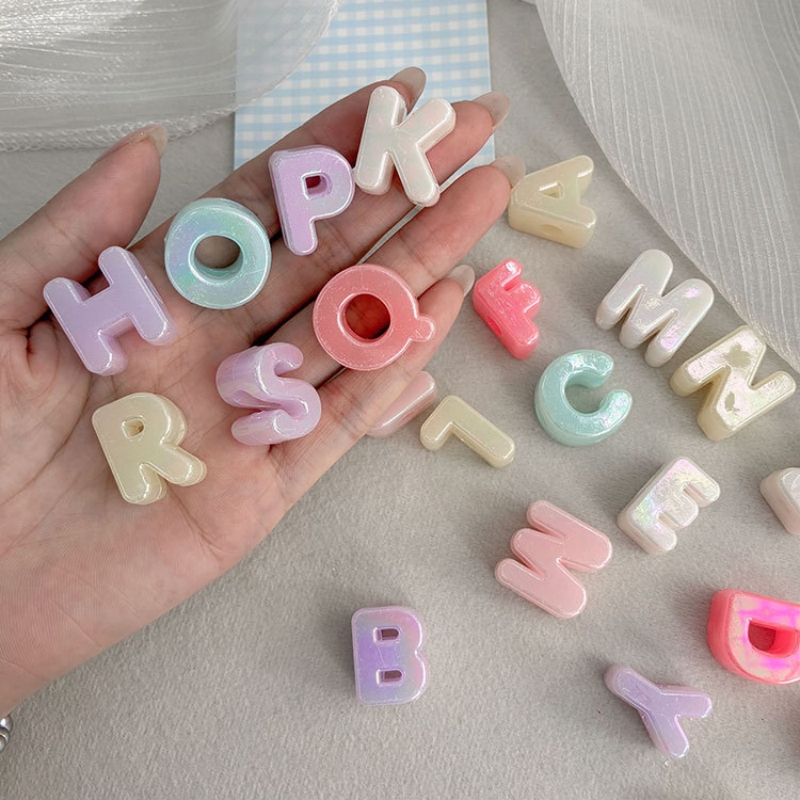 Jewelry Making Tutorial - Candy Color 20mm Iridescent Acrylic Letter