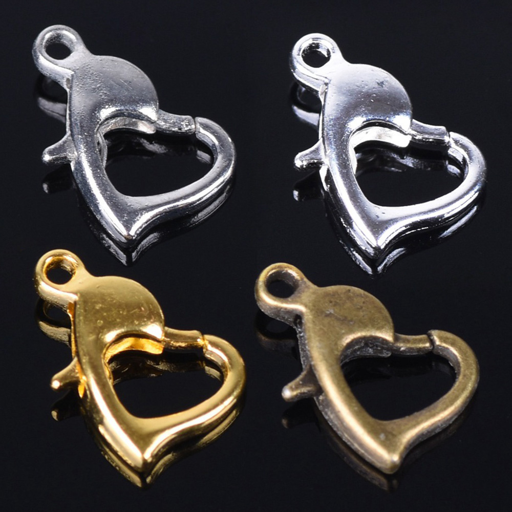 Jewelry Making Silver - 30pcs 12x8mm Gold/Silver/Bronze Color Metal Heart