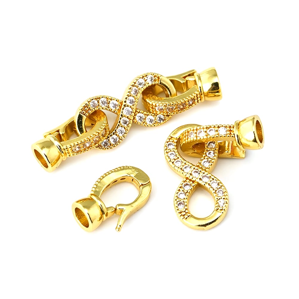 18K Gold Color Infinite Symbol - Jewelry Making Knots For Clasps ulasan dan harga