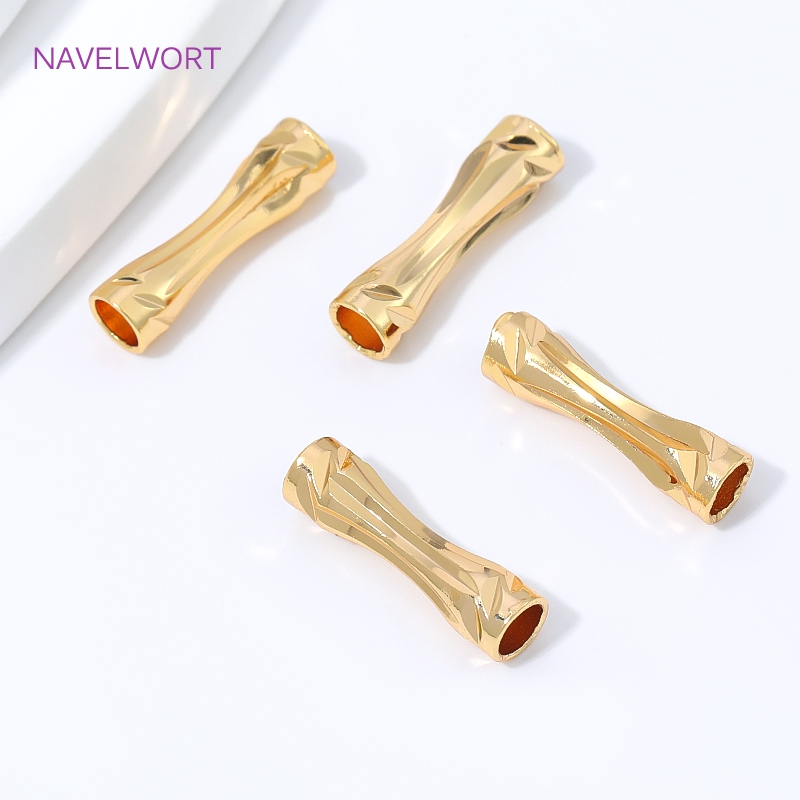 18K Gold Plated Faceted Tube B - Jewelry Making Youtube ulasan dan harga