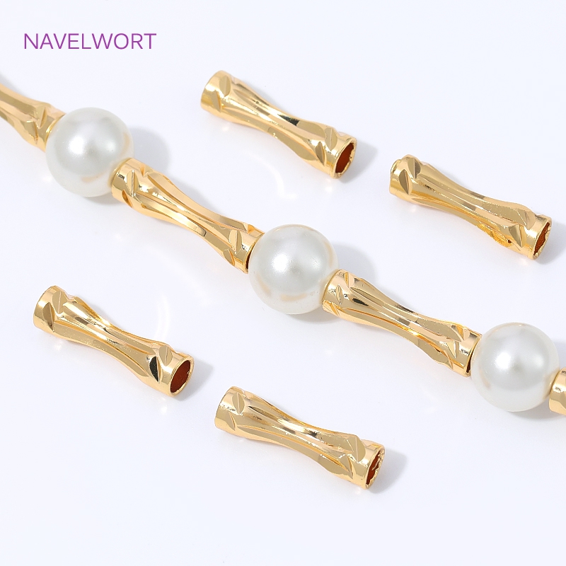 18K Gold Plated Faceted Tube B - Jewelry Making Youtube ulasan dan harga