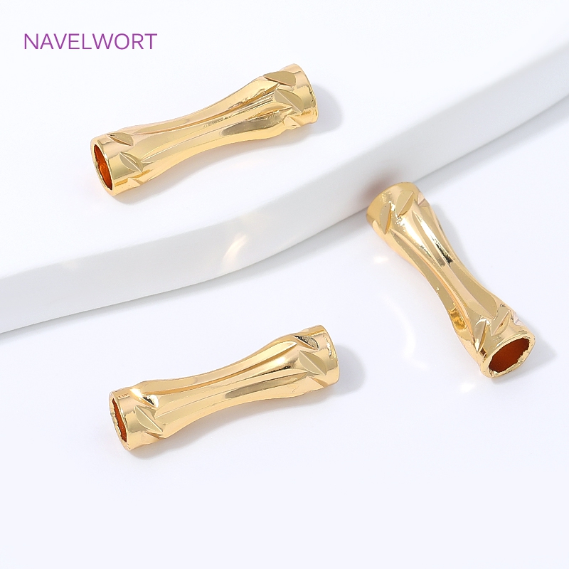 18K Gold Plated Faceted Tube B - Jewelry Making Youtube ulasan dan harga
