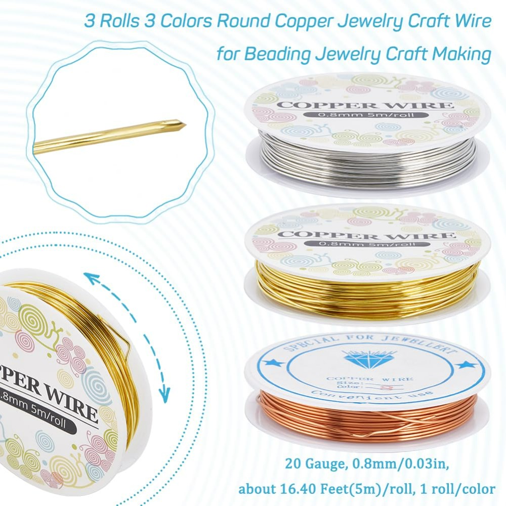 12.8M Copper Jewelry Wire 0.8m - Jewelry Making Tutorial ulasan dan harga