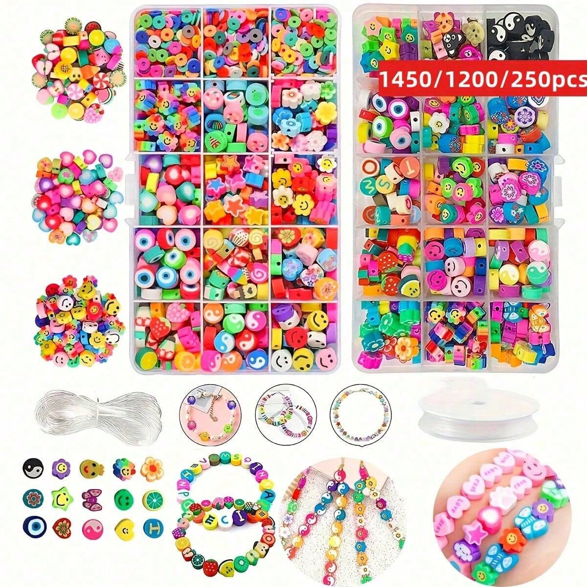 1450/1200/250pcs Polymer Clay  - Jewelry Making Organizer Box ulasan dan harga