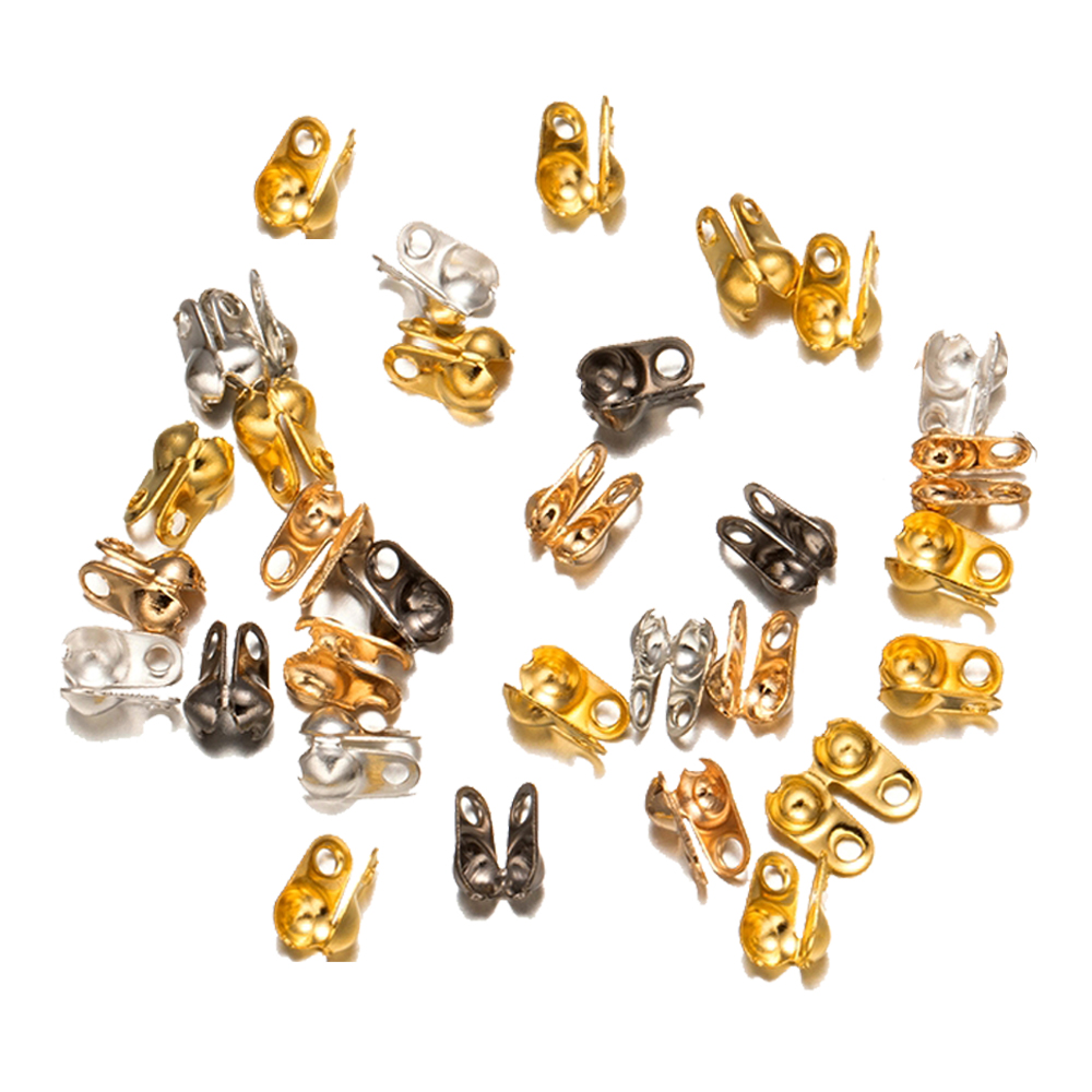 200pcs Metal Crimp End Tips Kn - Jewelry Making Knots For Clasps ulasan dan harga