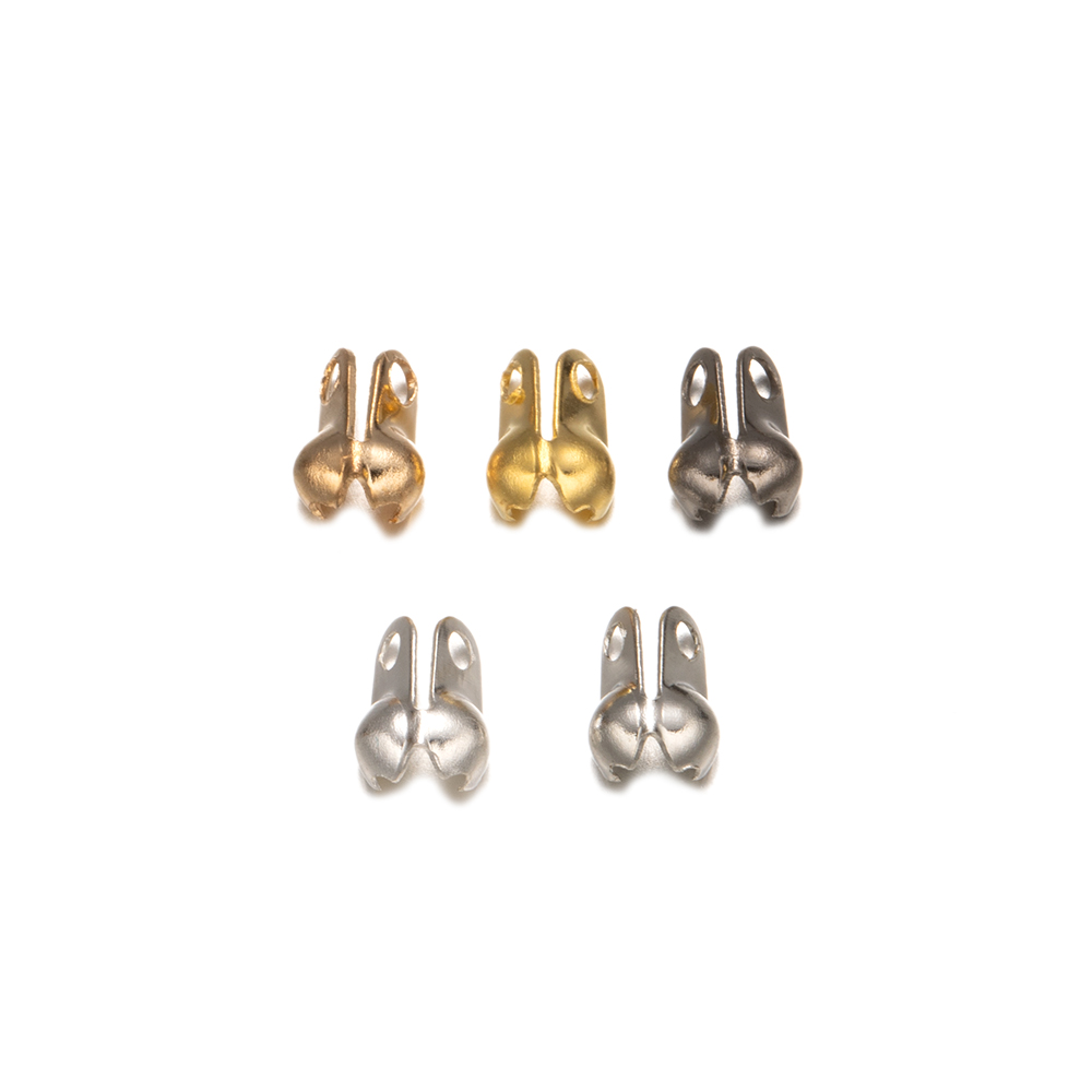 200pcs Metal Crimp End Tips Kn - Jewelry Making Knots For Clasps ulasan dan harga