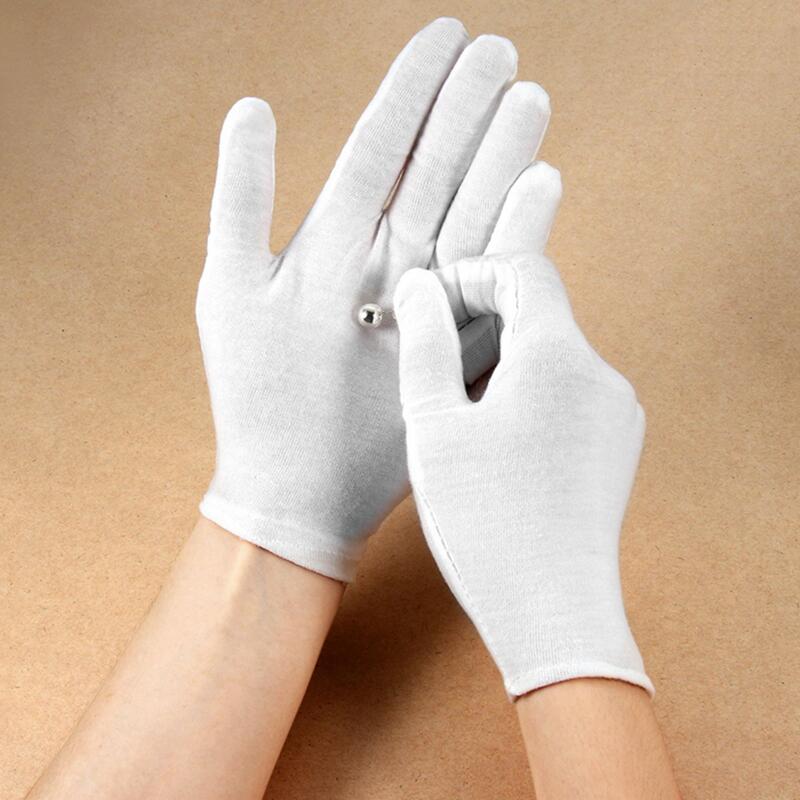 12Pairs White Cotton Work Glov - Jewelry Making Gloves ulasan dan harga