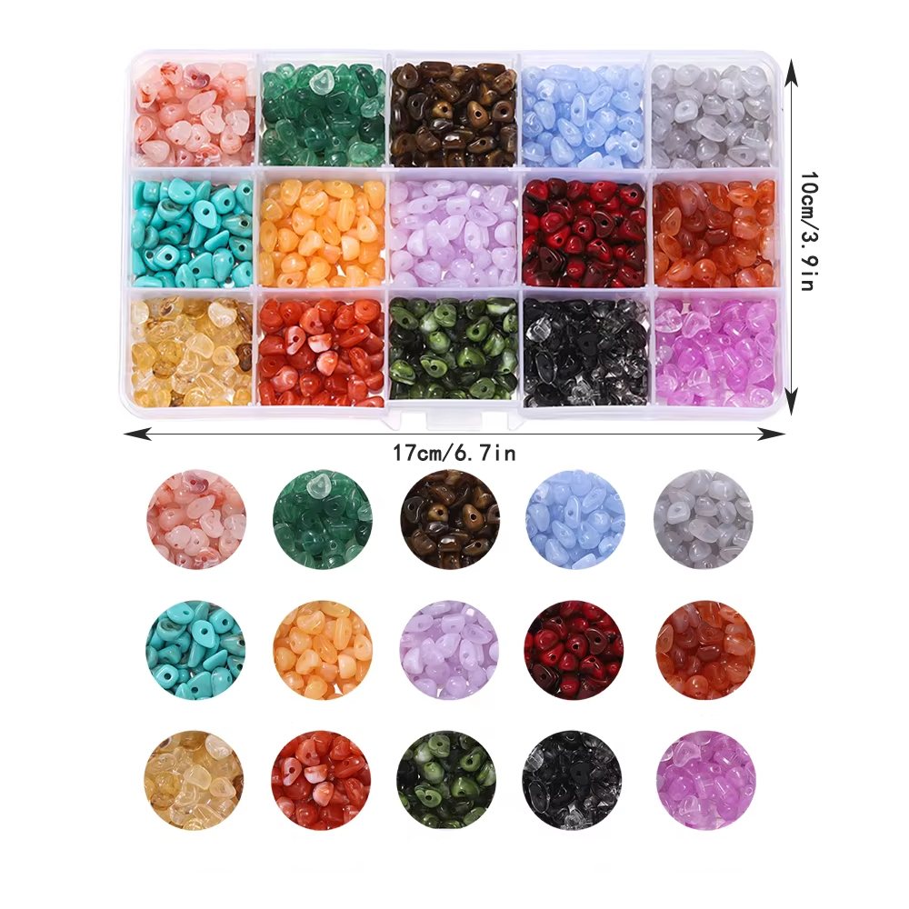 About 525pcs/Box Imitation Nat - Jewelry Making Organizer Box ulasan dan harga