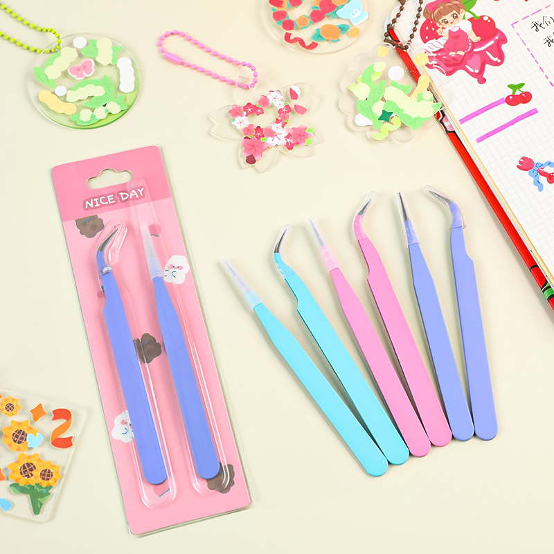6pcs Tweezers Set - Angle and  - Jewelry Making Workshop ulasan dan harga