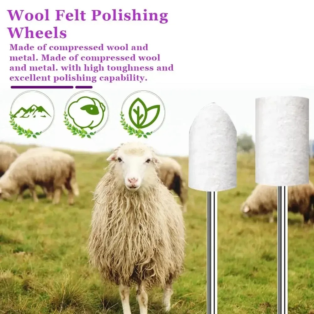 80PCS Wool Felt Buffing Wheel  - Jewelry Making Tools ulasan dan harga