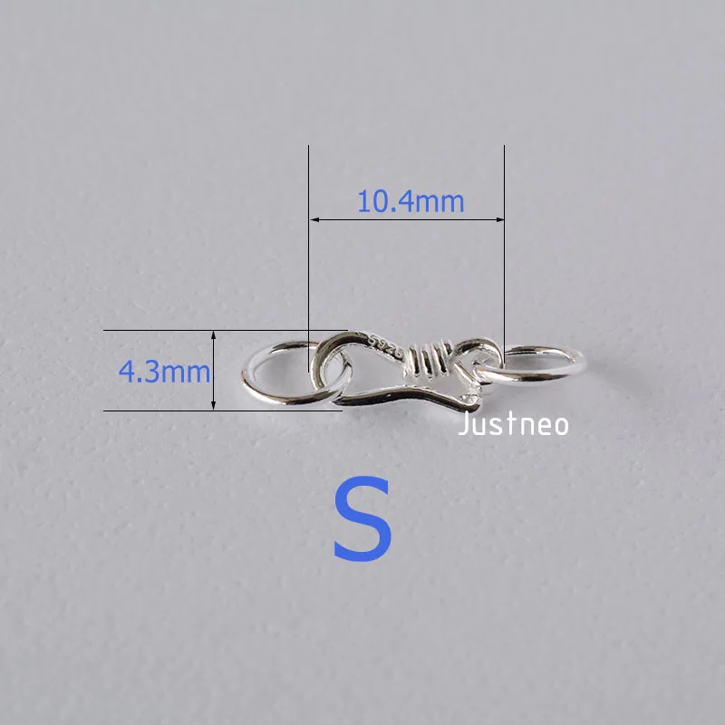 Sterling Silver S Hook & Eye F - Jewelry Making Silver ulasan dan harga