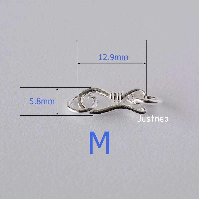 Sterling Silver S Hook & Eye F - Jewelry Making Silver ulasan dan harga