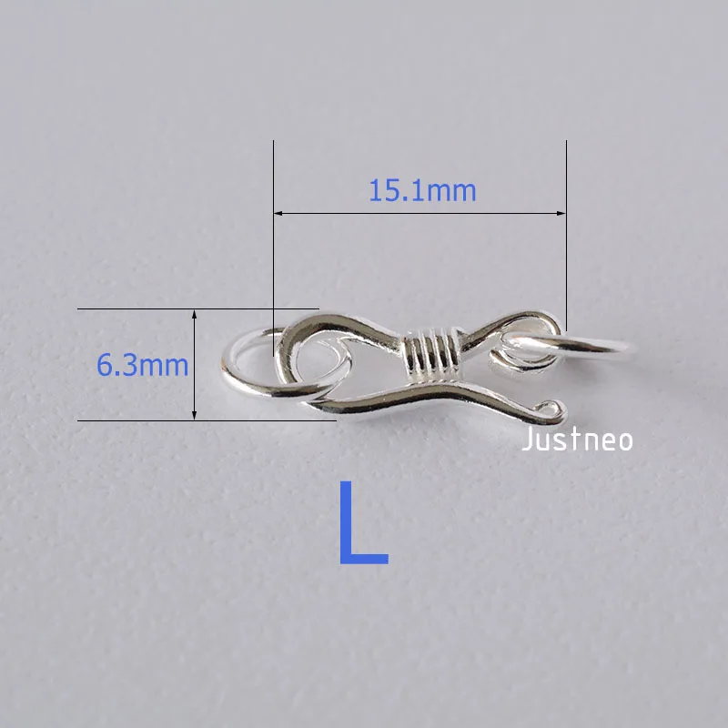 Sterling Silver S Hook & Eye F - Jewelry Making Silver ulasan dan harga