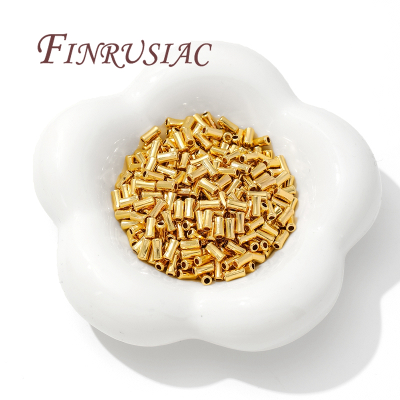 18K Gold Plated Brass Tube Bea - Jewelry Making Youtube ulasan dan harga