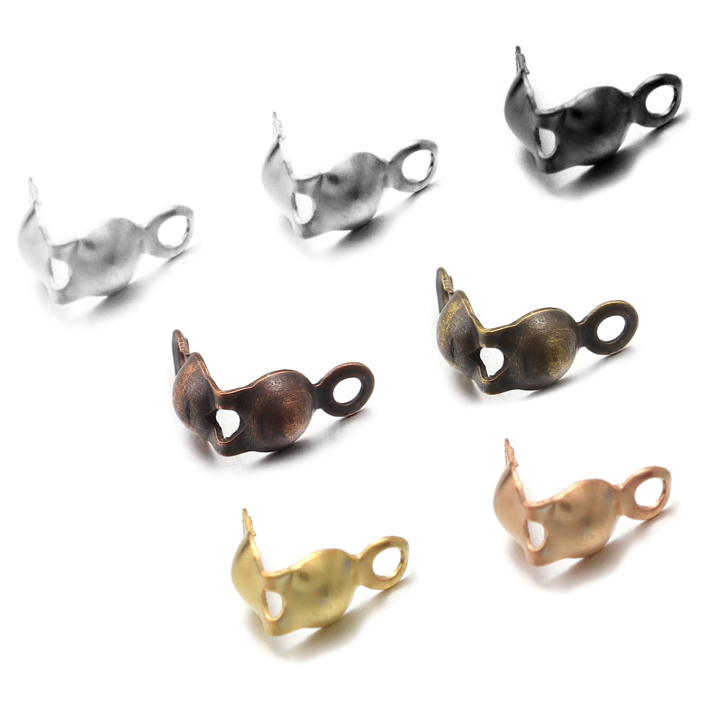 200pcs/lot Metal End Crimps Be - Jewelry Making Knots For Clasps ulasan dan harga