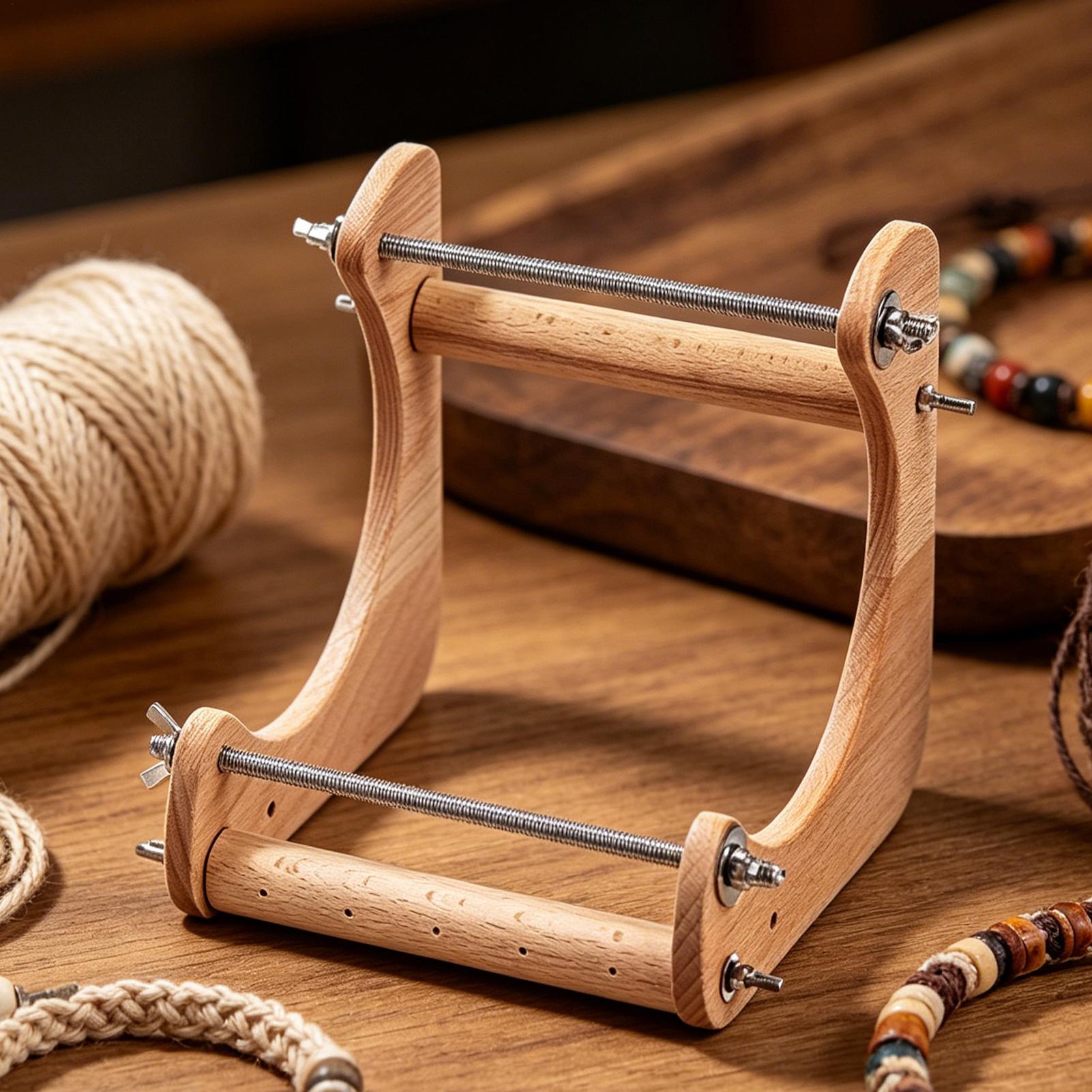 1pc Wood Beading Loom Adjustab - Jewelry Making Workshop ulasan dan harga