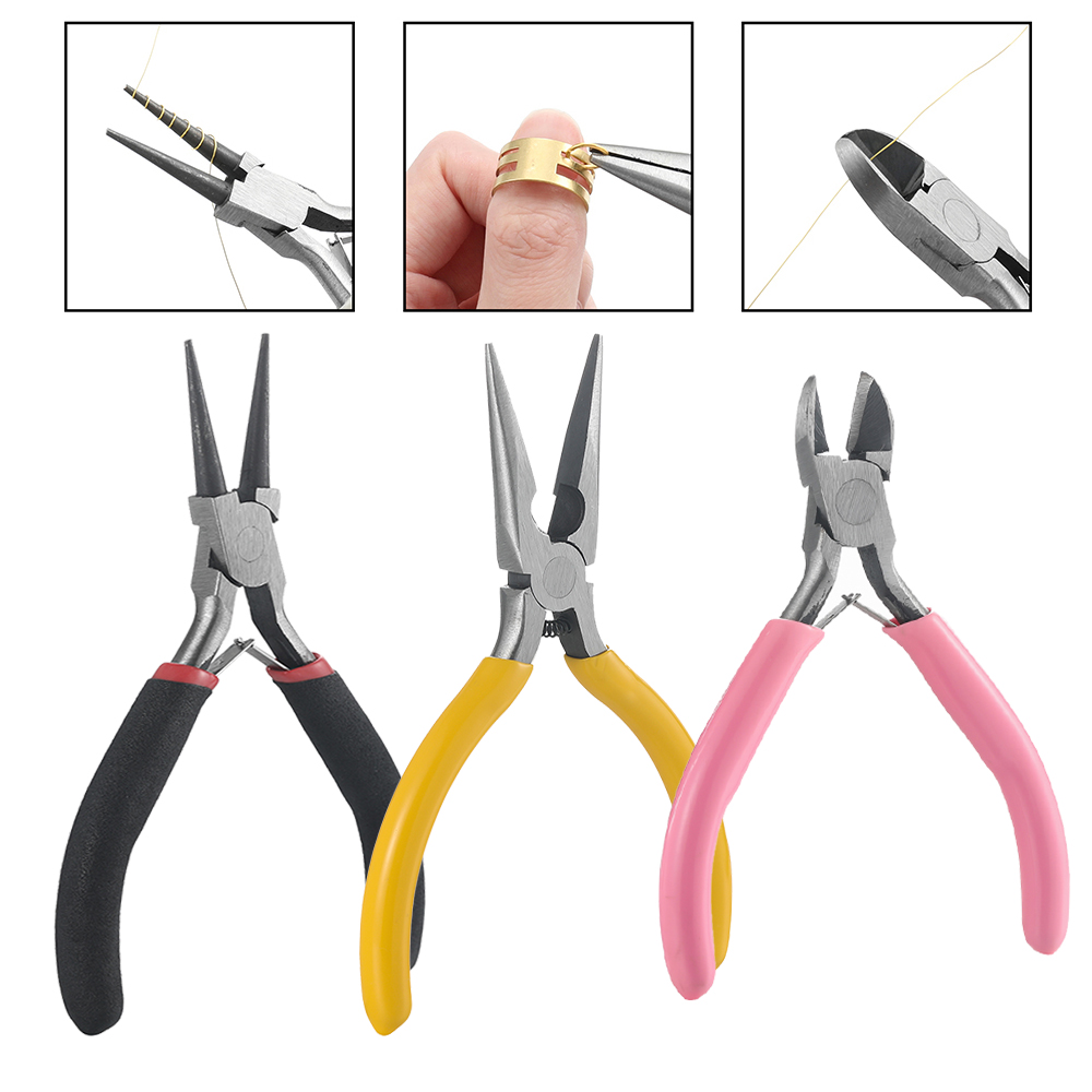 3pcs/Set 3 Styles Jewelry Plie - Jewelry Making Round Nose Pliers ulasan dan harga
