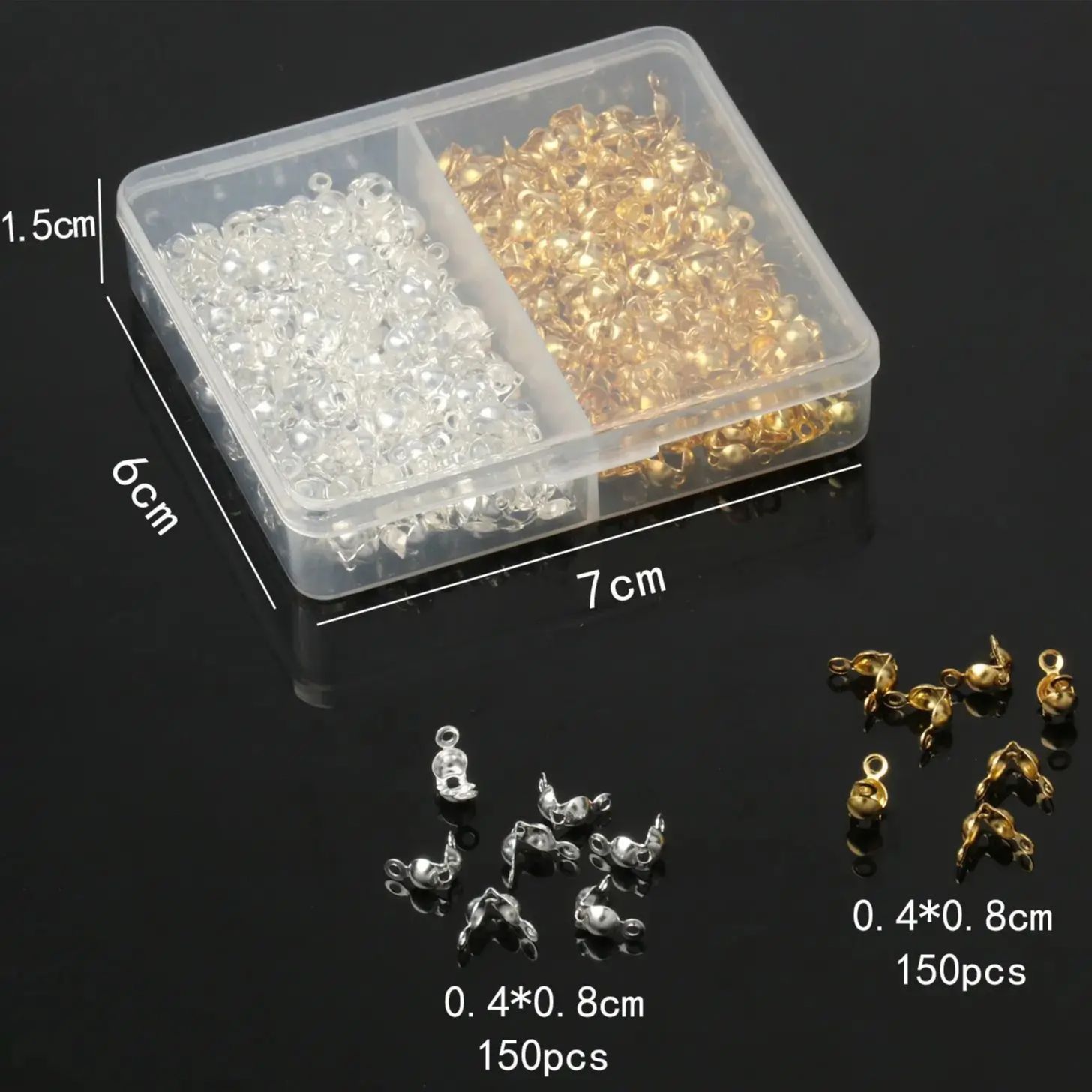 300Pcs/Lot 4x8mm Stainless Ste - Jewelry Making Knots For Clasps ulasan dan harga