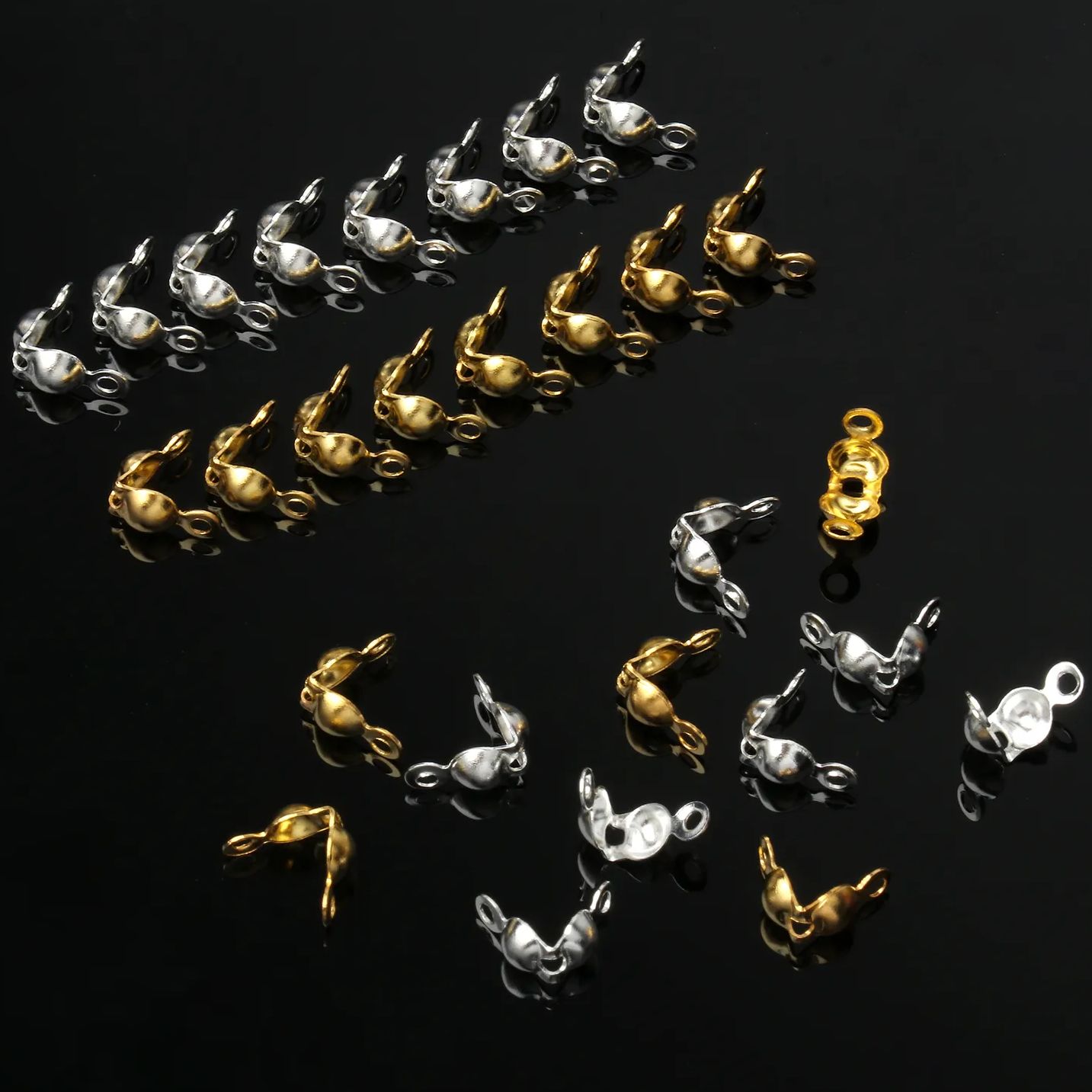 300Pcs/Lot 4x8mm Stainless Ste - Jewelry Making Knots For Clasps ulasan dan harga